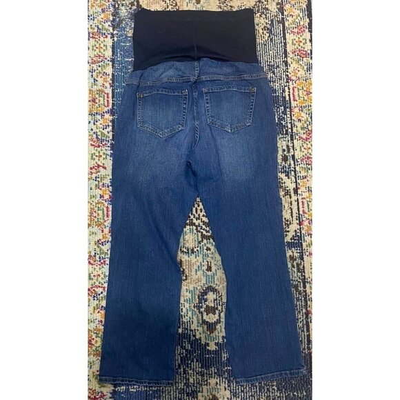 Liz Lange Maternity Jeans With Belly Band Womens Size 8 Stretch Denim 24" inseam - Picture 3 of 4